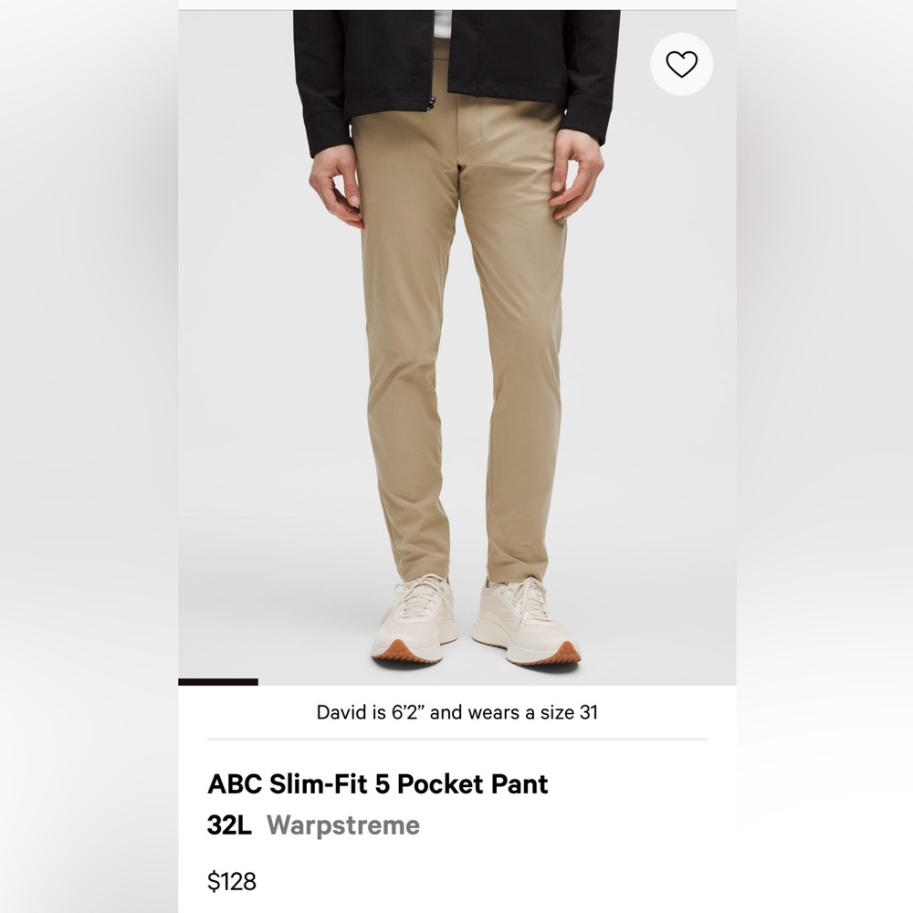 COPY - Lululemon Men’s ABC Slim- Fit 5 Pocket Pant - 30”L